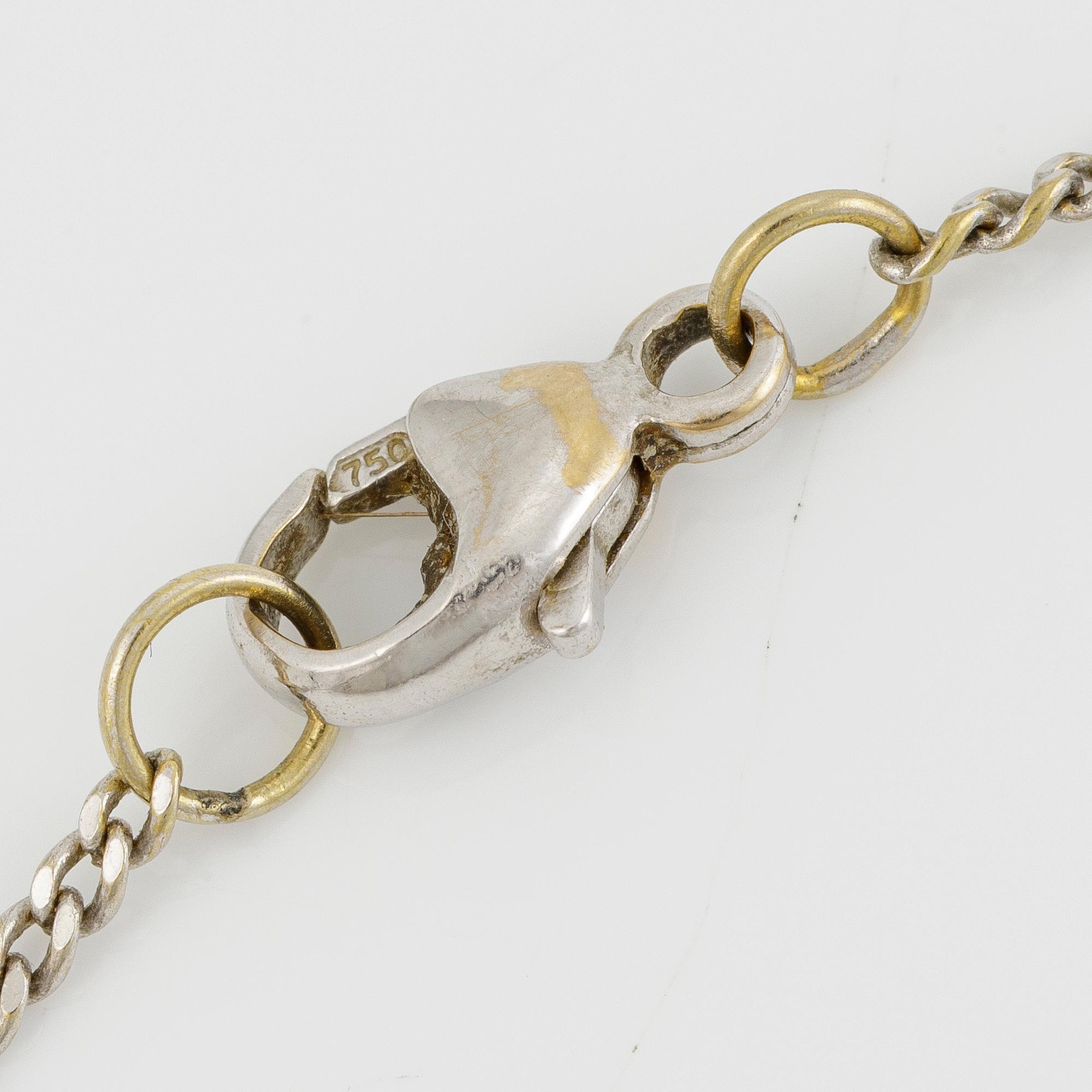 Georg Jensen two pendants with a chain in 18K white gold  "Carnival".