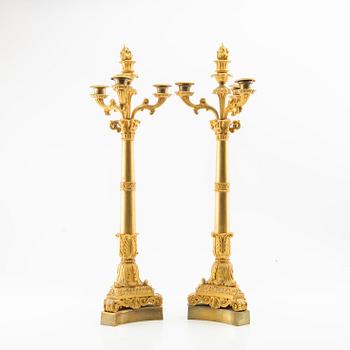 Kandelabrar ett par Empire-stil sent 1800-tal.
