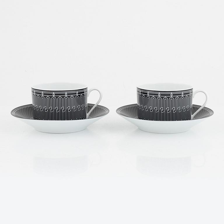 Hermès, tekoppar med fat, ett par, "H-Deco tea cup and saucer".