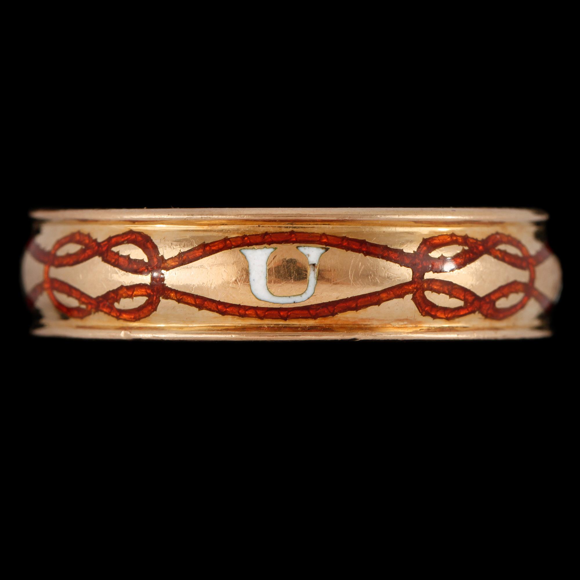 RING, 18k guld, Tempelriddareorden, Göteborg, 1935. Vikt 9 g.
