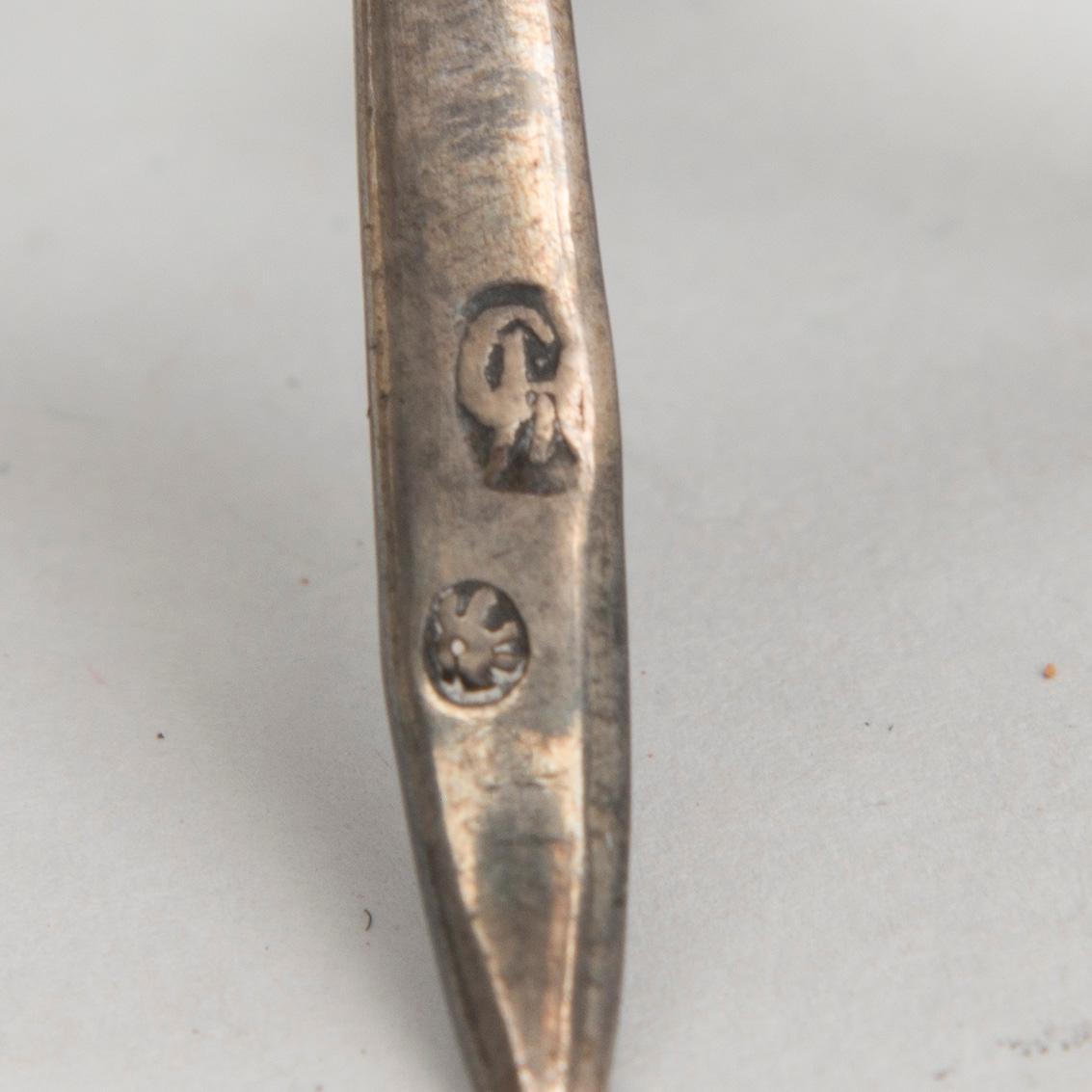 SALTKAR ETT PAR, silver, empire, Nürnberg 1800-talets första hälft, vikt 104 g.