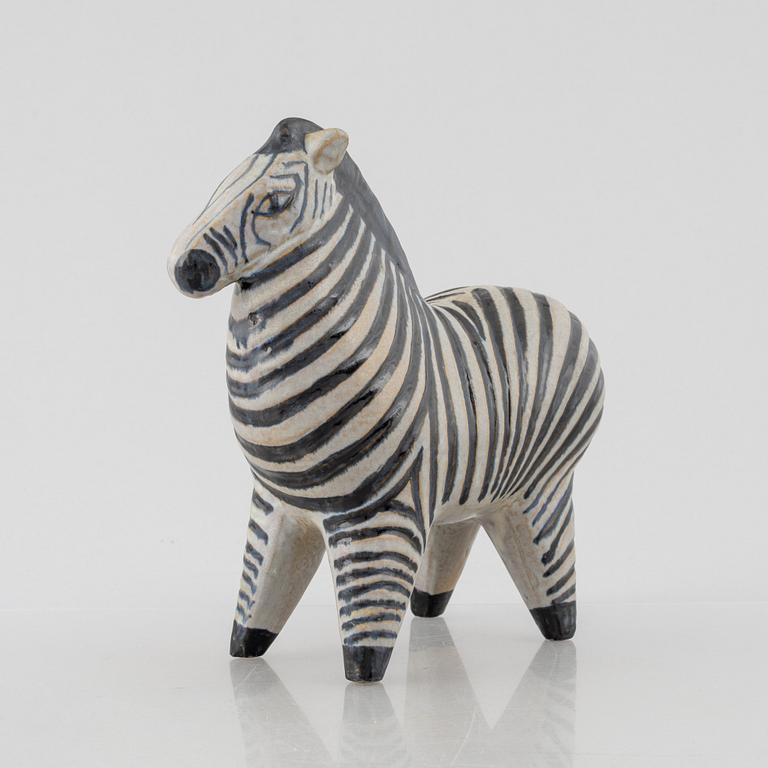 Lisa Larson, figurin, stengods, "Zebra", ur serien "Stora Zoo", Gustavsberg.