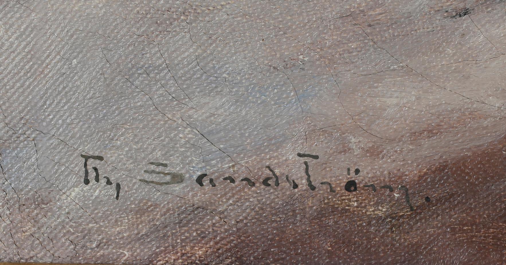 THERESIA SANDSTRÖM, olja på duk, signerad.