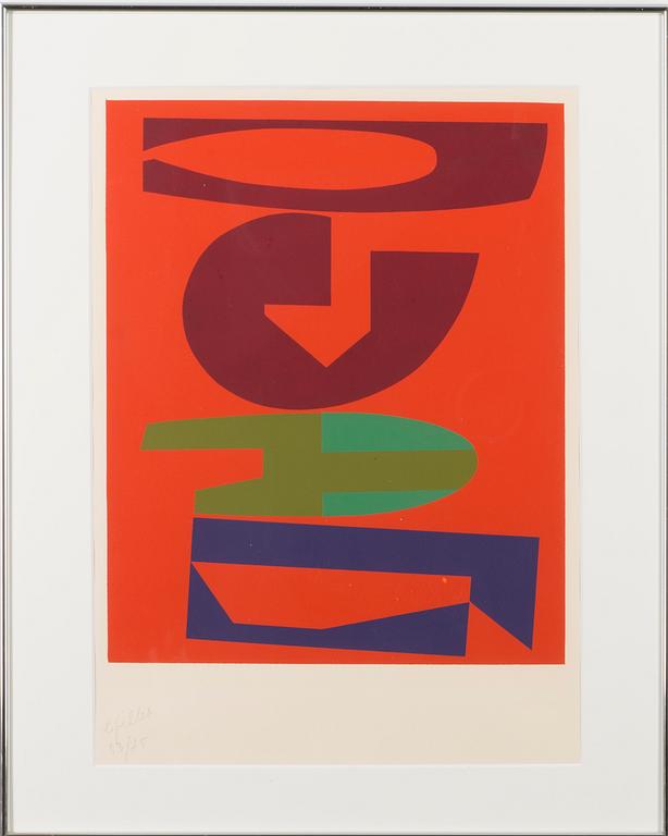 EDGARD PILLET, serigrafi, signerad och numrerad 33/75.