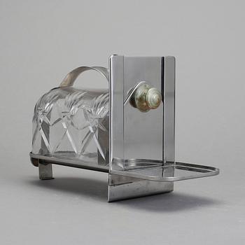 TRYFFELSKÄRARE, vitmetall och glas, 1940-tal.