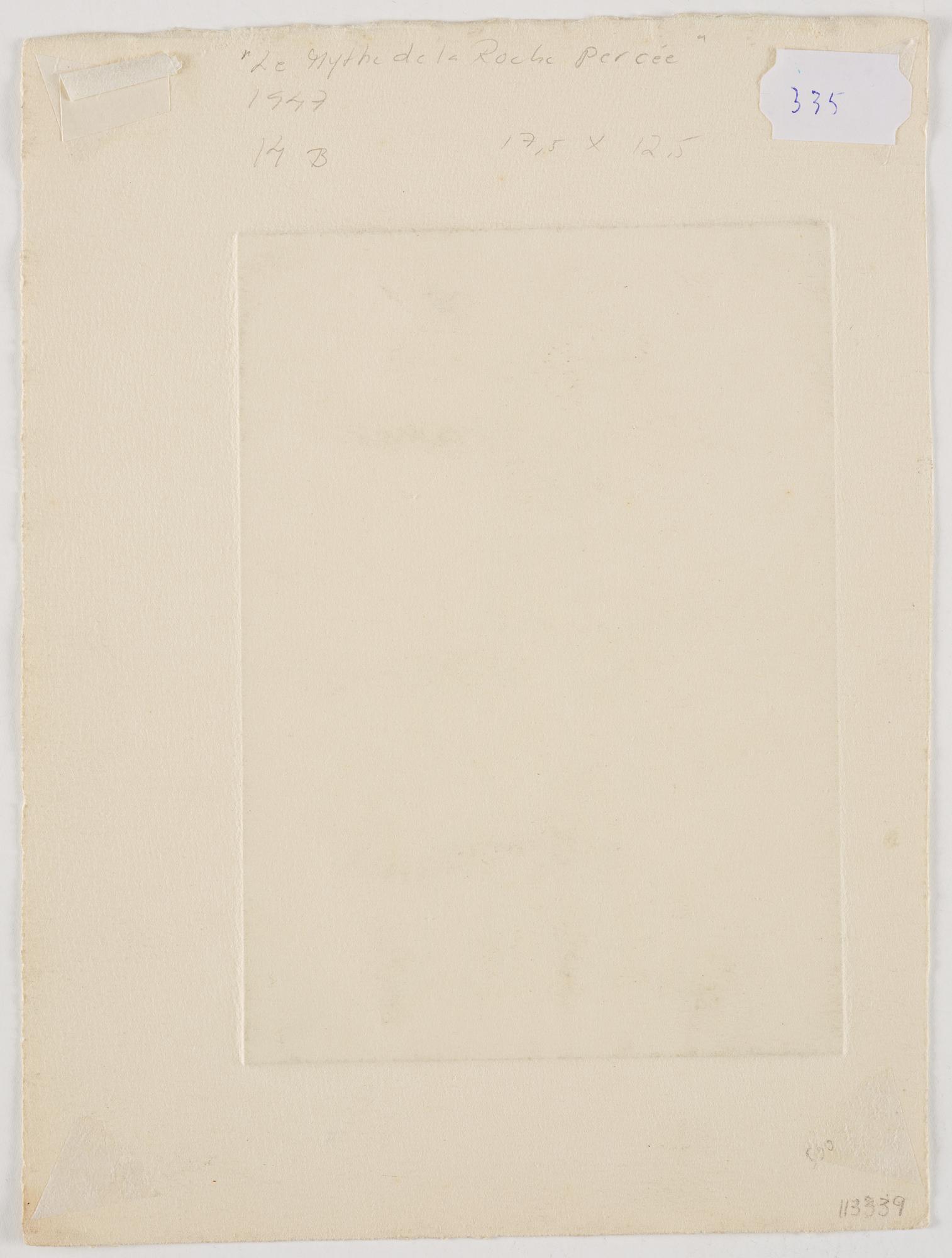 Yves Tanguy, "Composition B, from Le Mythe de la Roche percée".