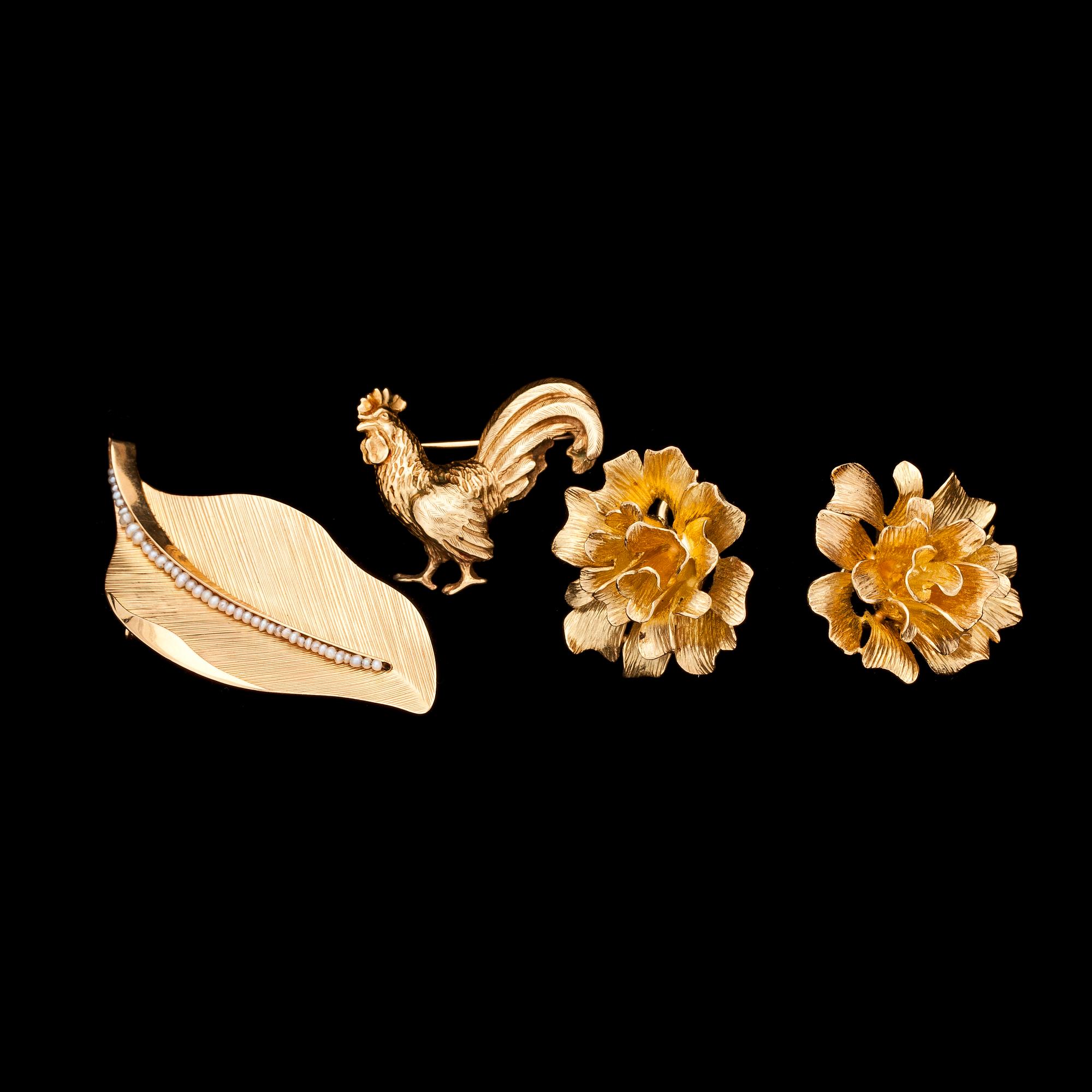 SMYCKEN, 3 st, 18k guld. Ca 32 g.