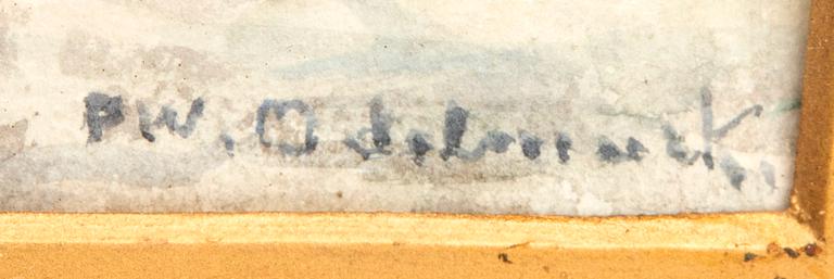 Frans Wilhelm Odelmark, watercolour, signed.