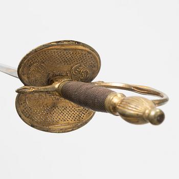 A Swedish infantry officers's small sword from around the year 1800.