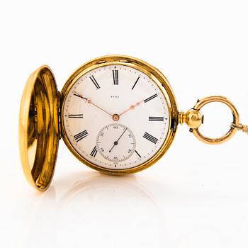 An 18K gold pocket watch, dial marked 4725. Chronometer, 48 mm.