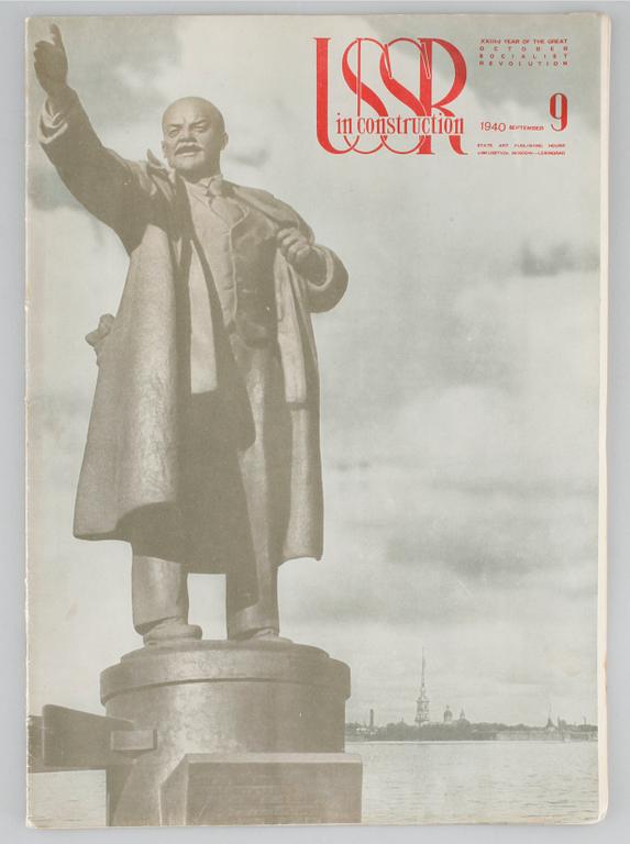 Magazine, "USSR in construction", Soviet Union, 1940.