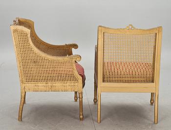 BERGERER, ett par, gustaviansk stil, 1900-talets första hälft.