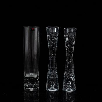 Candlestick and a vase "Arkipelago" by Timo Sarpaneva, Iittala.