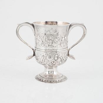 An English Parcel-Gilt Silver Beaker, mark of John Langlands I & John Robertson I, Newcastle 1785.