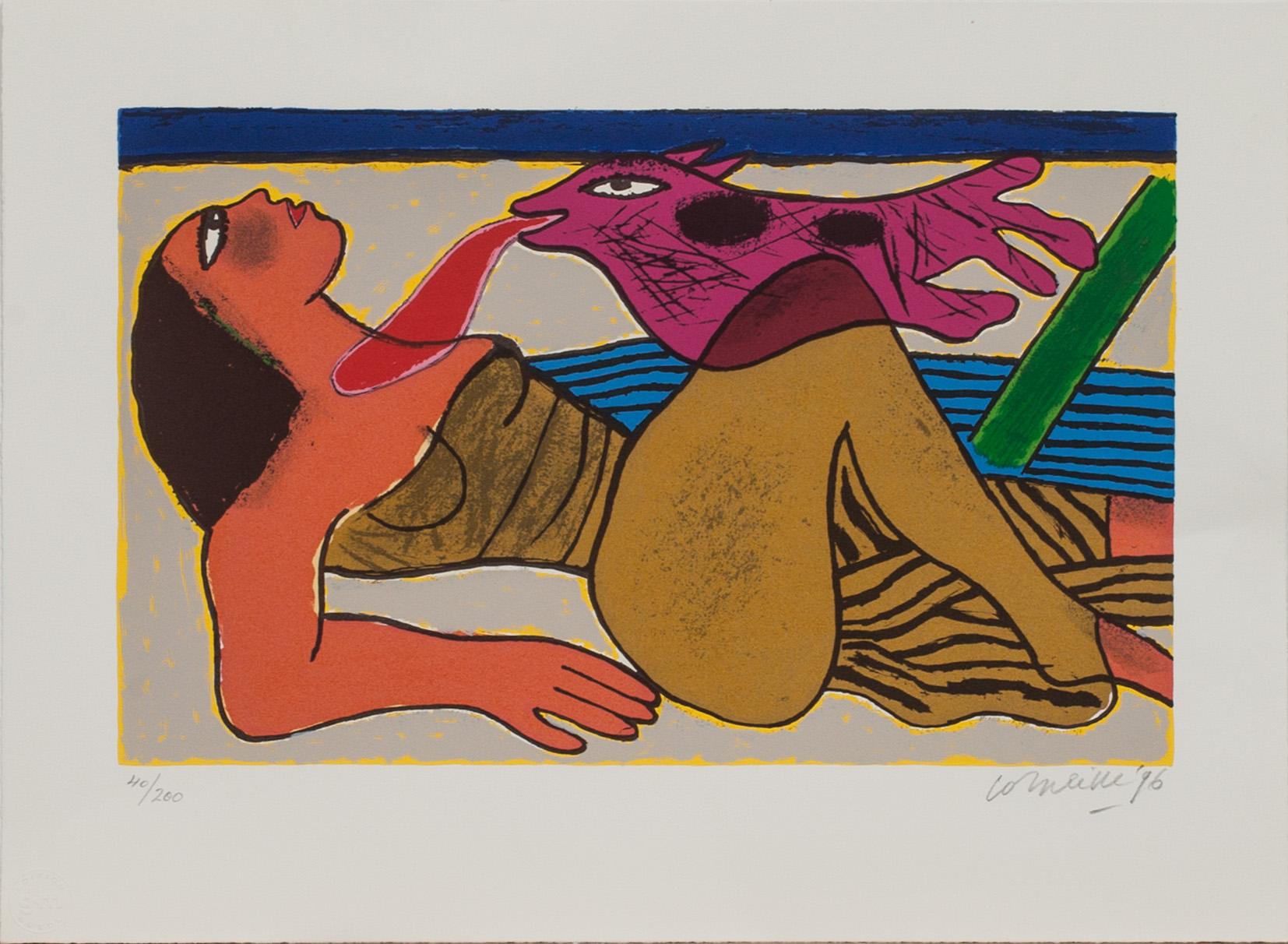 BEVERLOO CORNEILLE, färglitografi, signerad och daterad 96, numrerad 40/200.