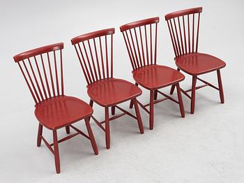 Carl Malmsten, Chairs, 4 pcs, "Lilla Åland", Stolab 2004.