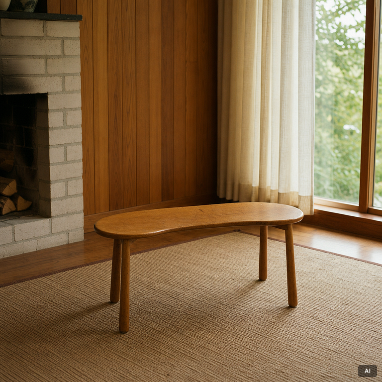 Josef Frank, stool model B1034, "The Milk Stool", Svenskt Tenn, after 1985.