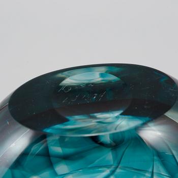 Vicke Lindstrand, a 'Colora', glass vase, Kosta, 1960s.