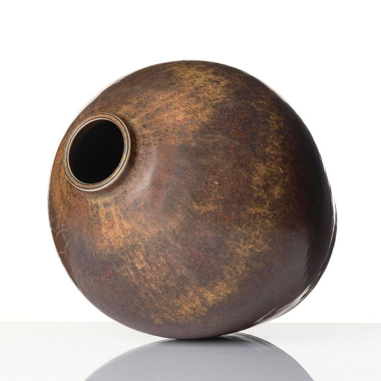 Carl-Harry Stålhane, a unique stoneware vase, Rörstrand Sweden 1965.