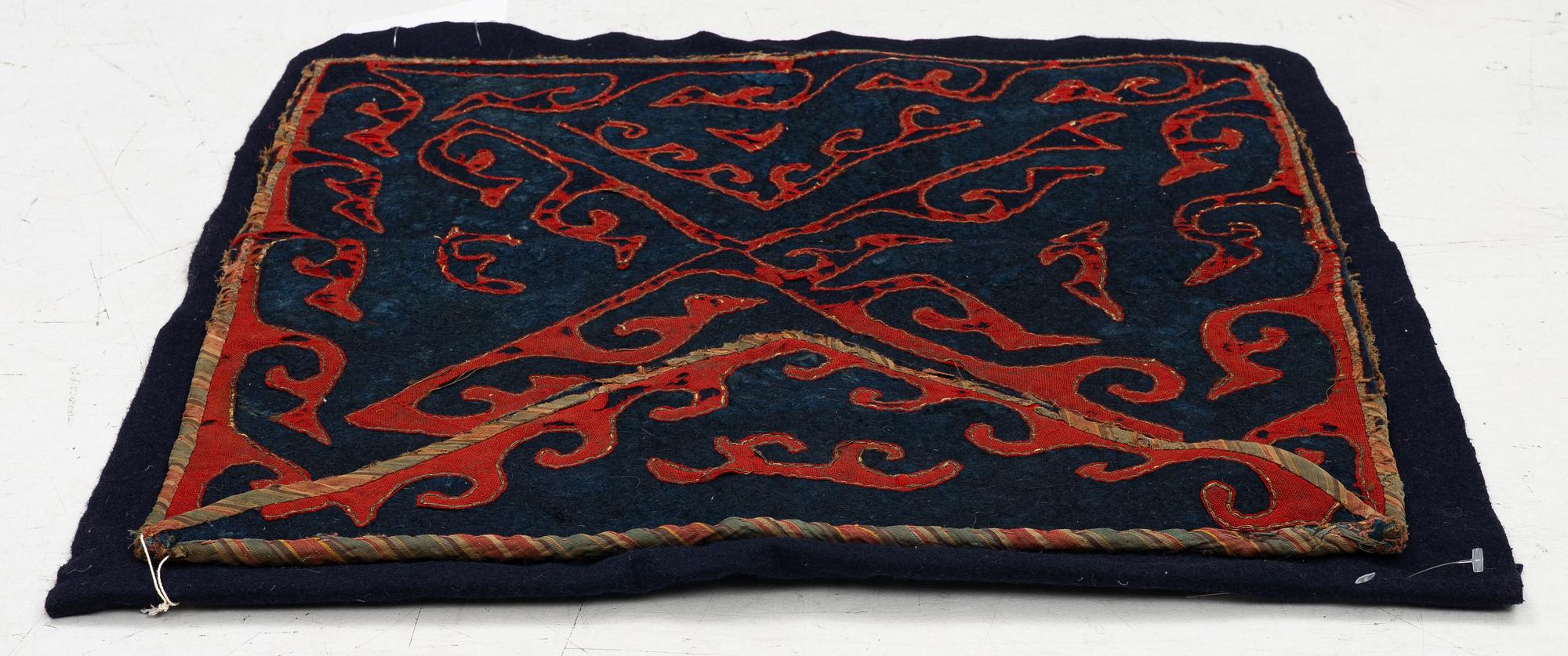 A Kirghiz bag (Bokche), 66 x 64 cm.