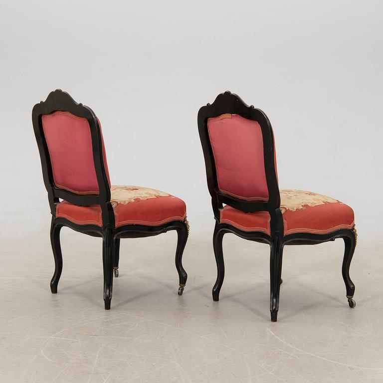 Chairs, 1 pair, late 19th century Neorococo.