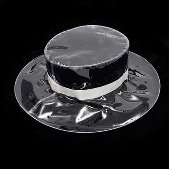 Chanel, a transparent PVC hat, size S.