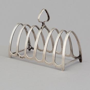 TOASTRACK, silver, Baker&Sons, Birmingham, 1934.