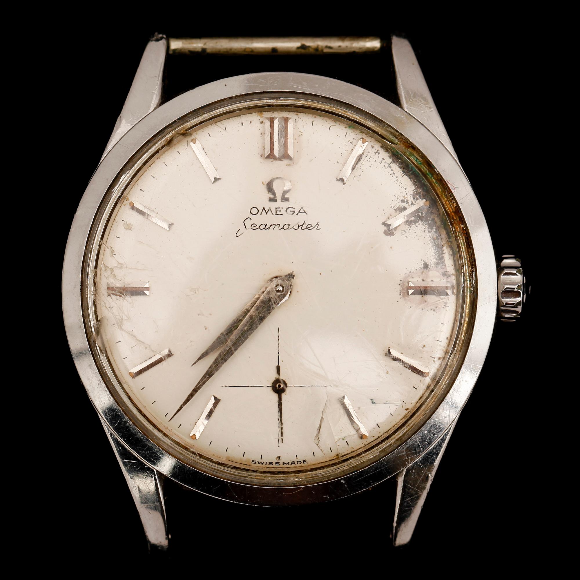 HERRARMBANDSUR, stål, Omega Seamaster.