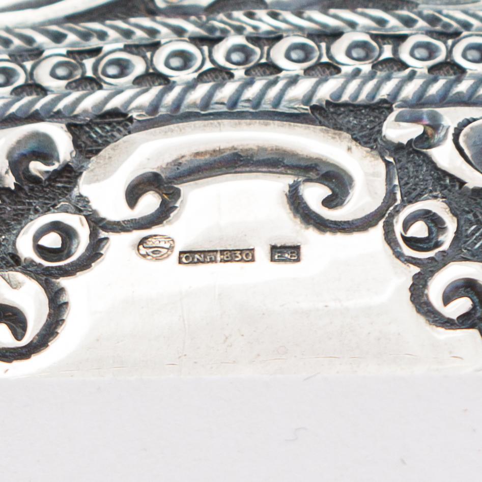 Skål, silver, österländsk, finska kontrollstämplar 1982.