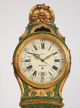 A rococo longcase clock by P. Ernst (watchmaker in Stockholm 1753-84).