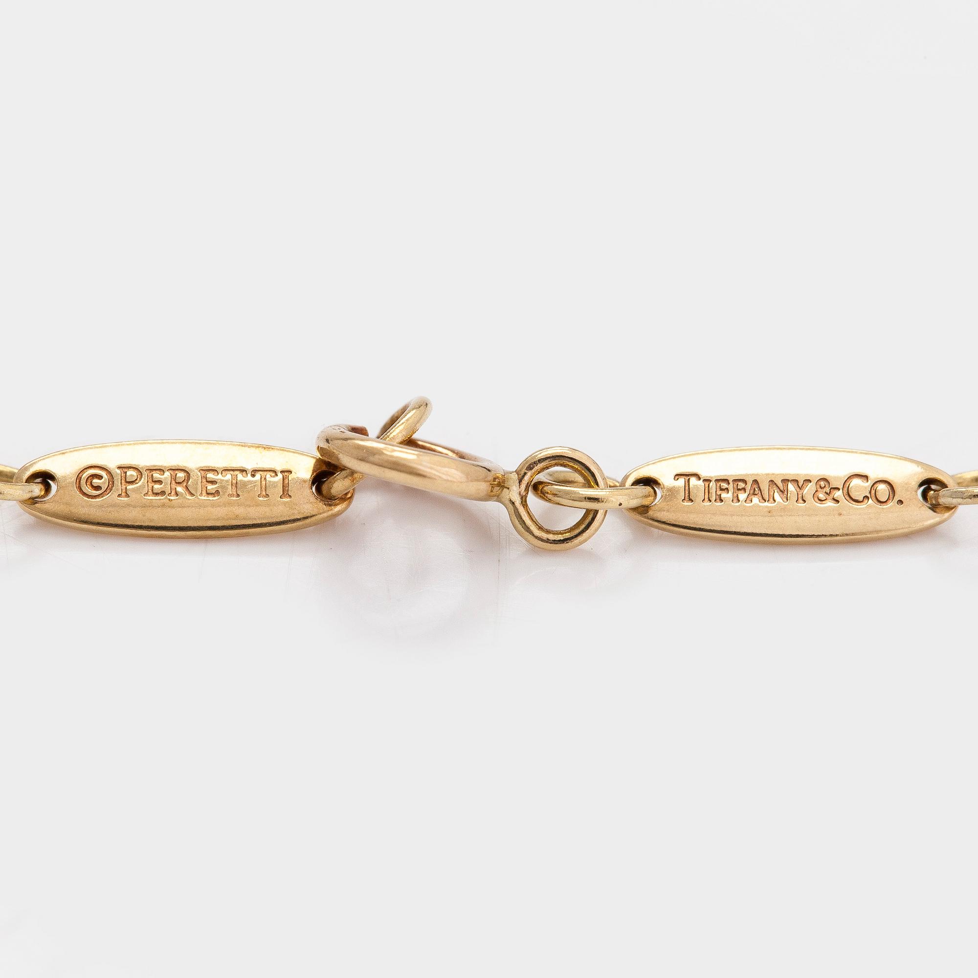 Tiffany & Co, Elsa Peretti, halsband, "Open Heart", 18K guld.