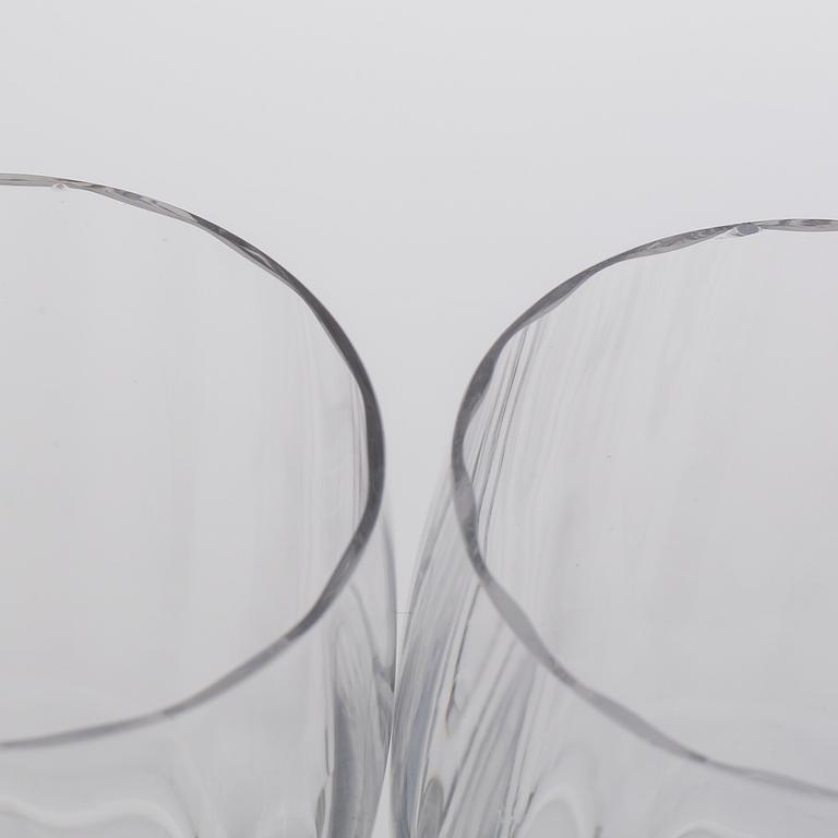 SERVISGLAS, 34 delar, "Optica", Gunnar Cyrén, Orrefors, 1900-talets andra hälft.
