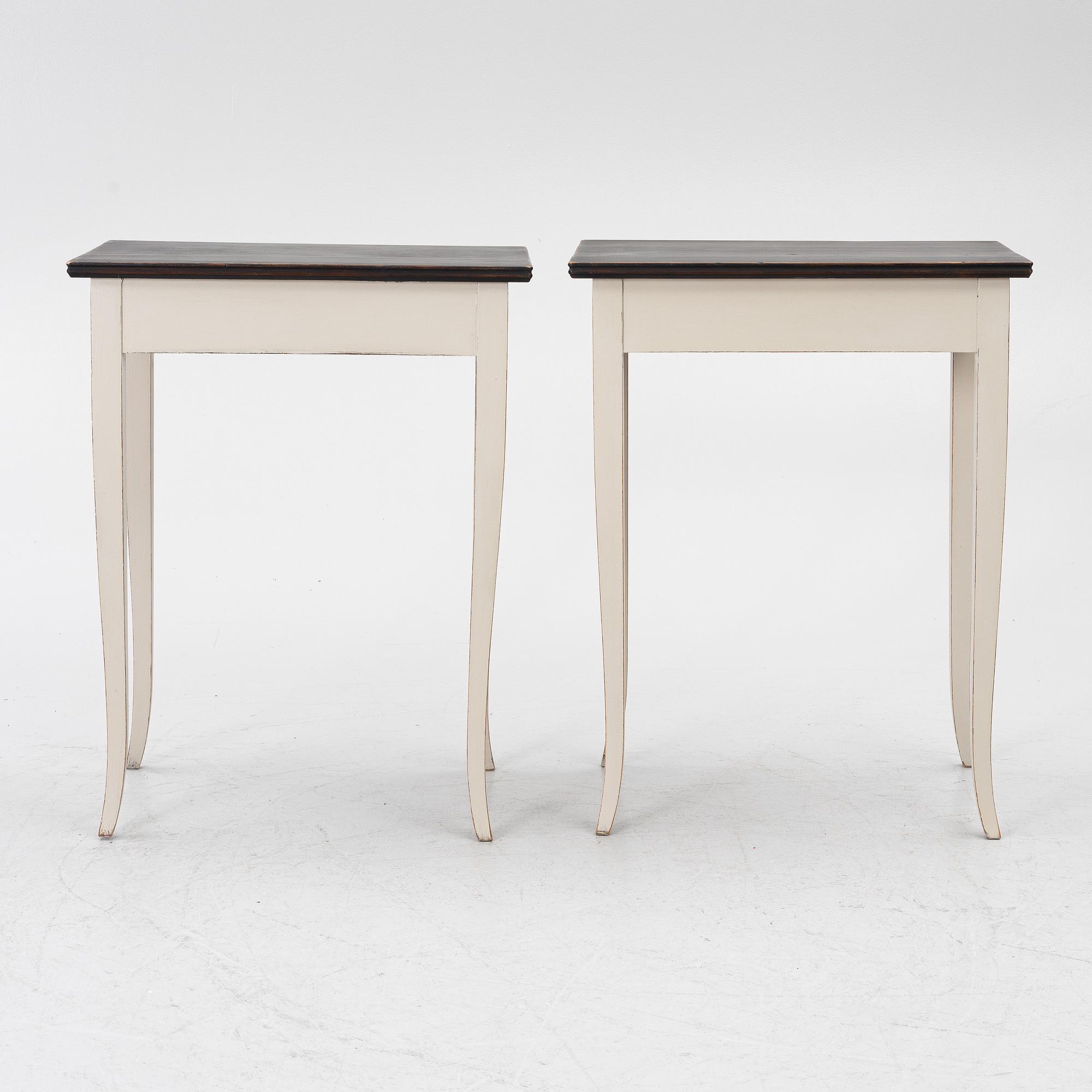 A pair of side tables, early 20th Century.