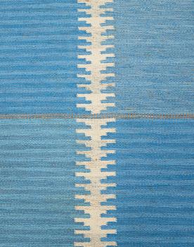 Marianne Richter, A CARPET, "Rosita, blå", flat weave, ca 249,5 x 180,5 cm, signed AB MMF V MR.