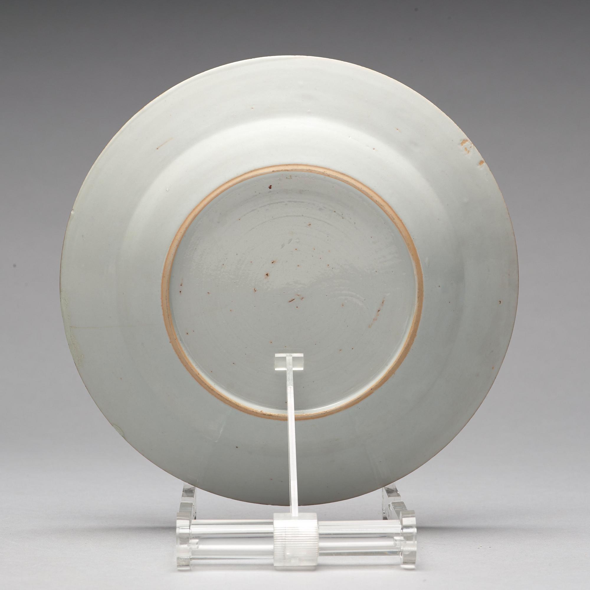 Ten famille rose plates, Qing dynasty. Qianlong (1736-95).