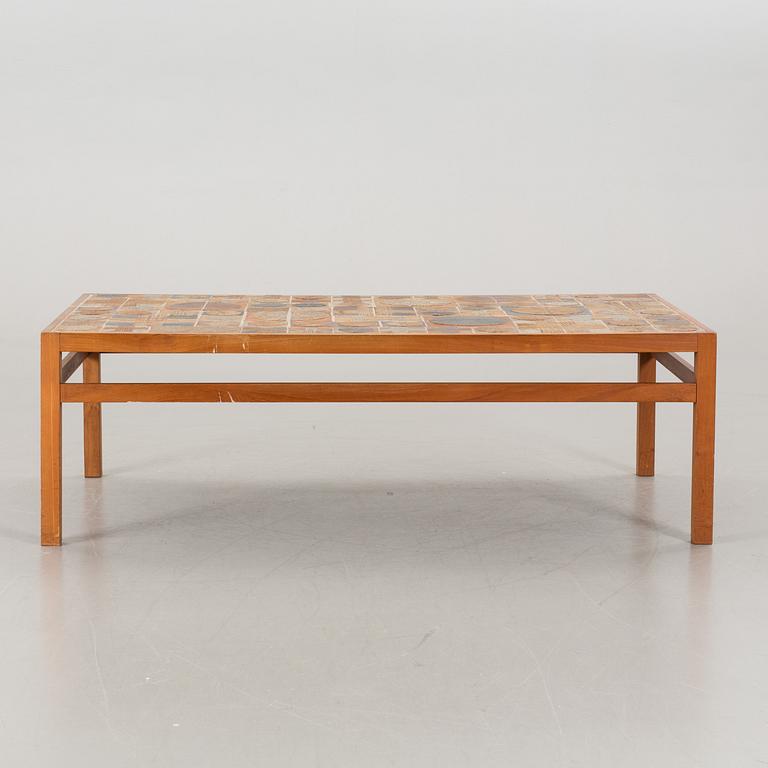 A TUE POULSEN TILE TOP SOFA TABLE, DENMARK.