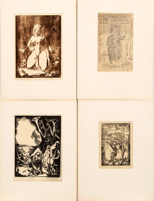 Pär Siegård, en samling träsnitt och teckningar  21+7 st.