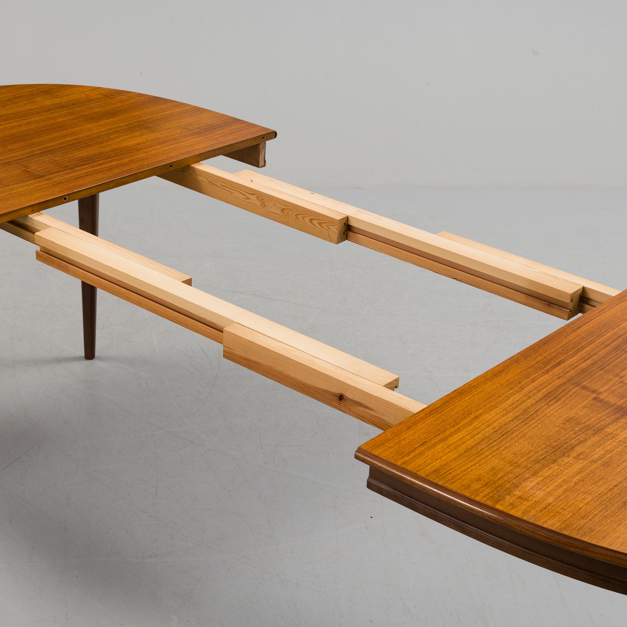 MATSALSBORD med STOLAR, fyra stycken, 1960-tal.