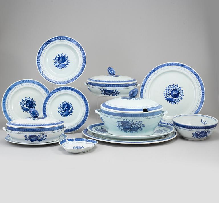 A 'Tranquebar' faince dinner service, Aluminia for Royal Copenhagen (46 pieces).