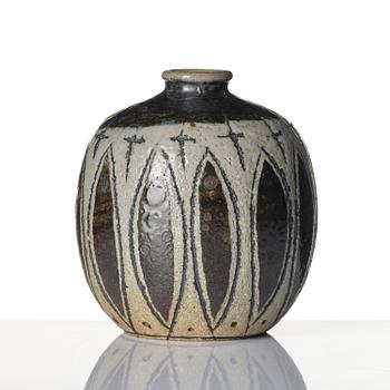 Anders Bruno Liljefors, a stoneware vase, Gustavsbergs Studio 1952.