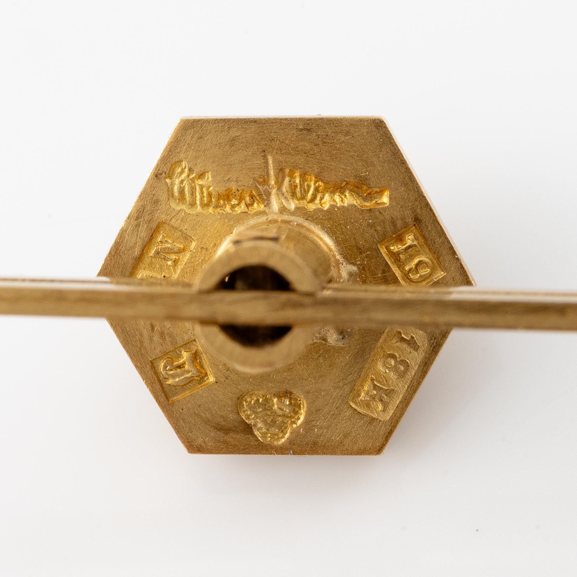Wiwen Nilsson, a pair of cufflinks and a pair of shirt buttons, 18K gold, Lund 1959.