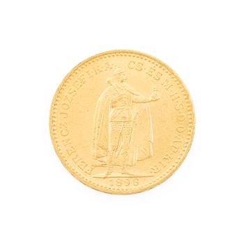 Gold coin, Hungary, 20 Korona, 1898.