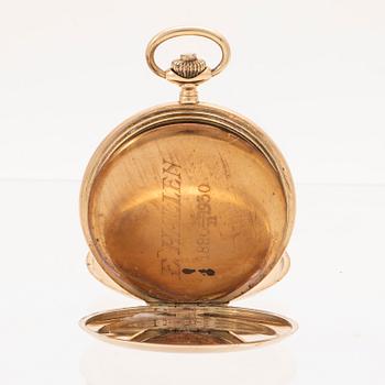 A 14K pocket watch, 53 mm.