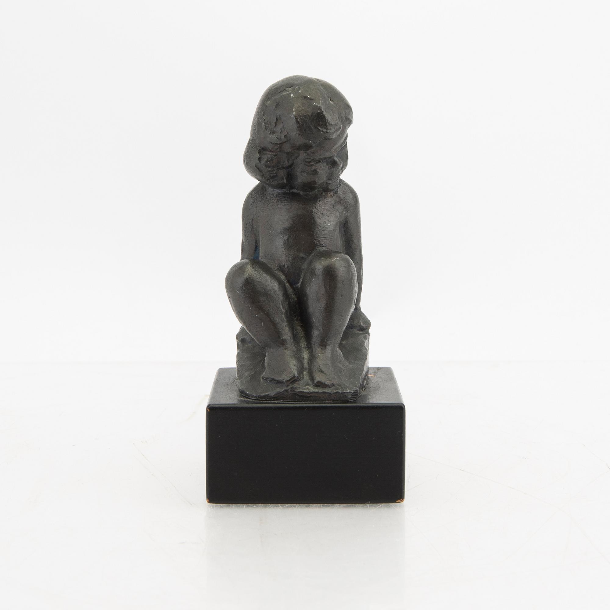 Carl-Einar Borgström,  signed metal sculpture.