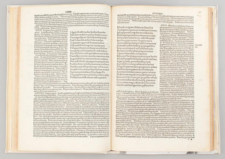 BOOK, Lucanus’ Pharsalia, 1493.