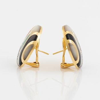 A Black Starr & Frost bracelet and a pair of earrings.