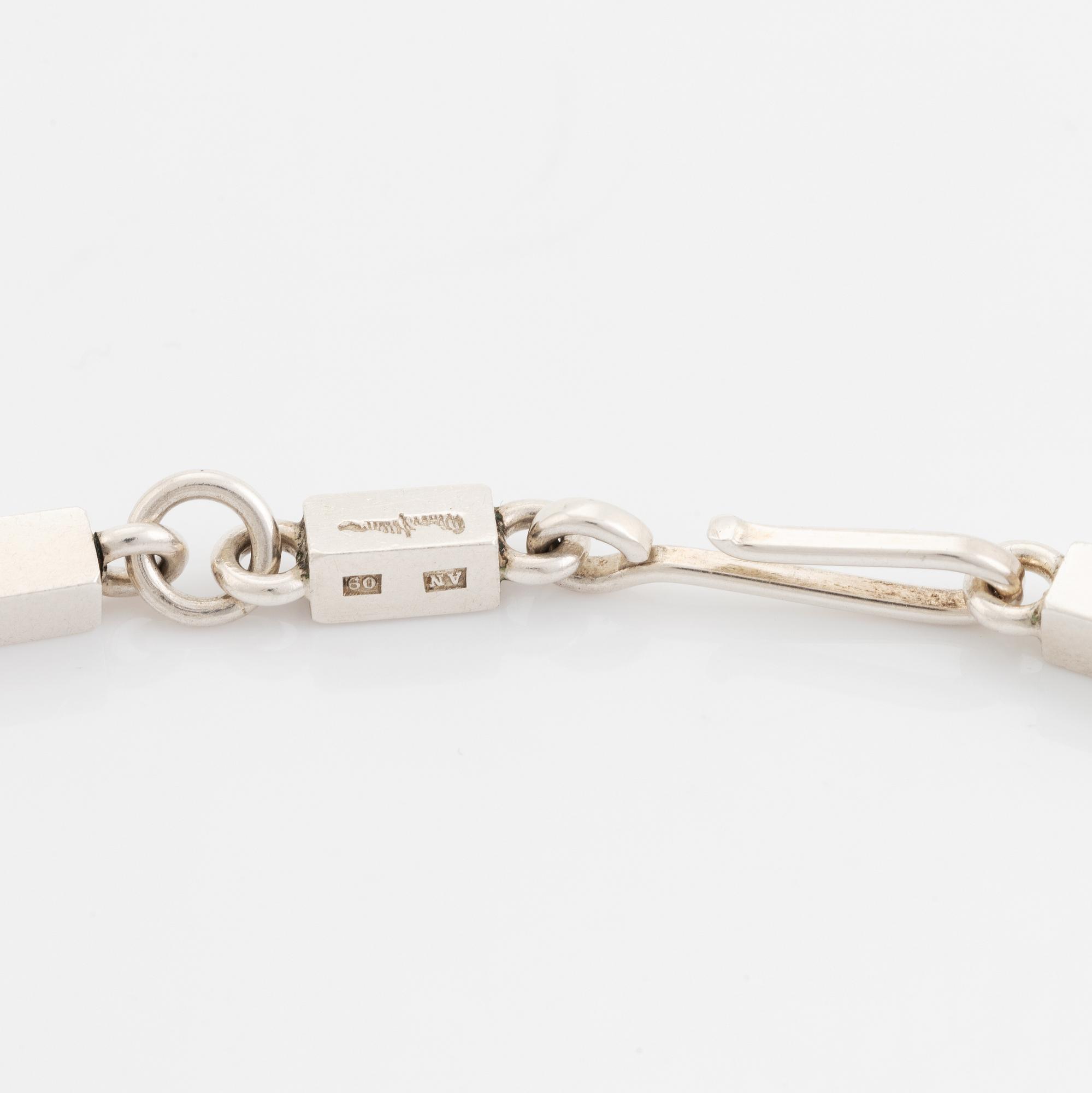 Wiwen Nilsson, a sterling silver necklace, Anders Nilsson, Lund 1964.