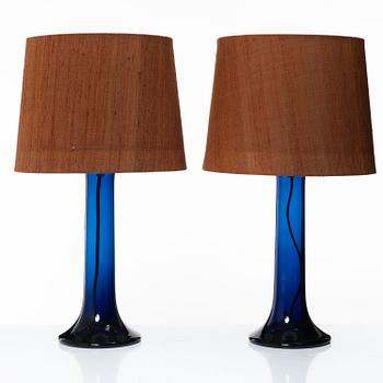 Uno & Östen Kristiansson, a pair of table lamps, Luxus, Vittsjö, 1960s/70s.