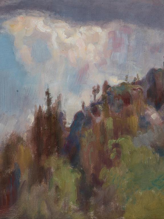 Eero Järnefelt, Bergigt landskap med skog.