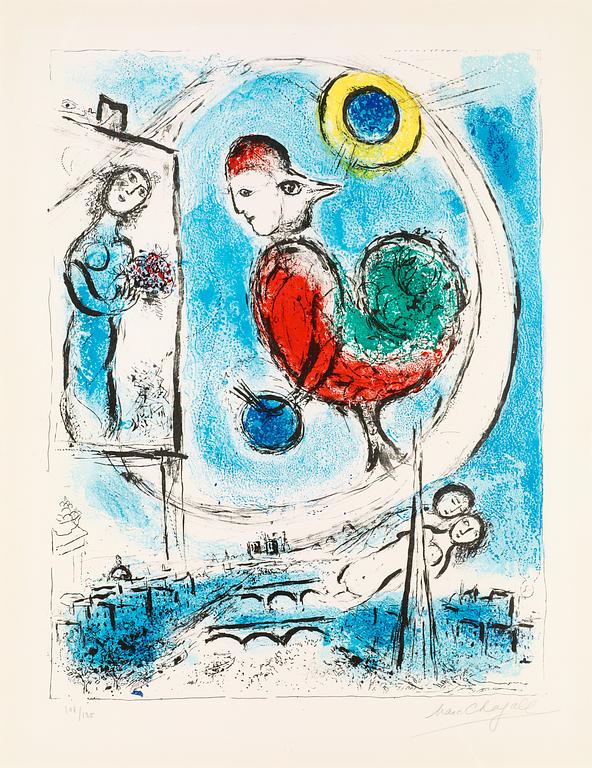 Marc Chagall, "Le coq sur Paris".